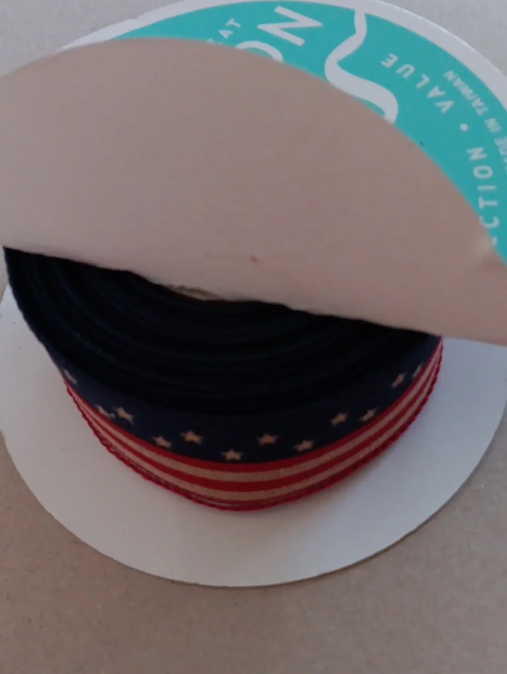 RG Ribbon Red Blue Cream Craft Ribbon - Picture 4 of 7